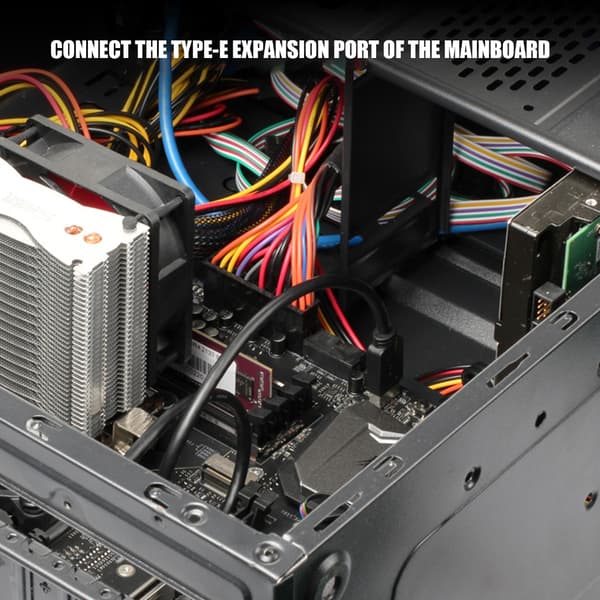 Metall USB E hann til USB C hunn panelmonteringskabel 10 Gbps lading for datamaskin