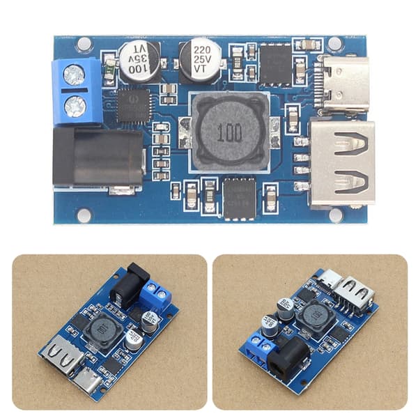 12V til 5V Step Down-omformere Strømadapter for hurtiglading av enheter USB-port