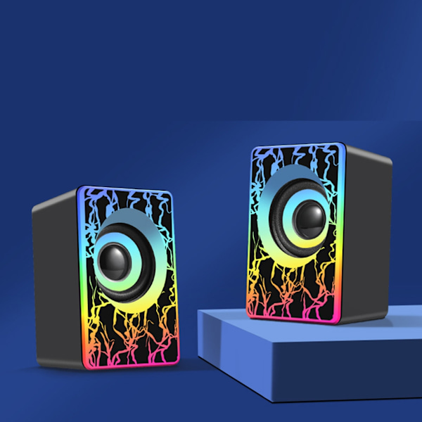 USB-driven datorhögtalare med multi-RGB-belysning, Minihögtalare