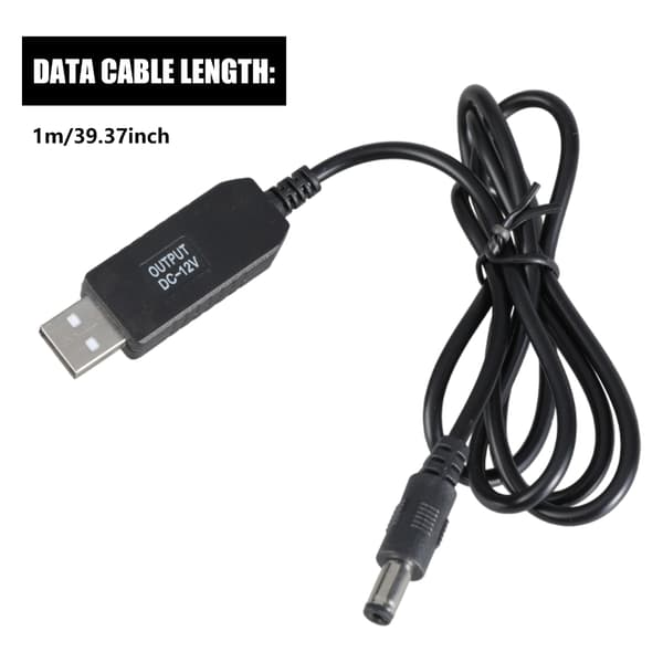 USB til DC5521 Spenningsomformer Kabel 5V til 12V Strømforsyningsledning