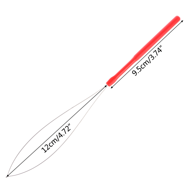 Plasthandtag Hårförlängare Loop Nål Ståltrådsgängare Draverktyg Blue