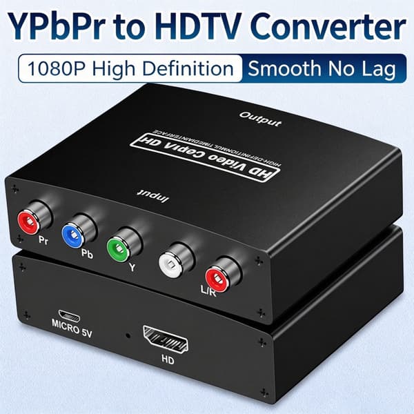 YPbPr komponentvideo til HDTV-konverter perfekt for eldre videoutstyr