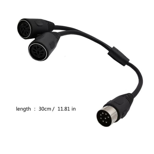 8-pin DIN-splitterkabel 1 hann til 2 hunn-kabel for lydsystemer