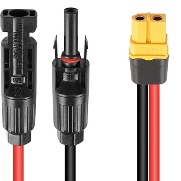 Bærbare 12AWG solcellekonnektorer til XT60 adapterkabel til tilslutning til bilstrøm 60cm