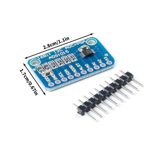 Liten 12-bits ADS1015 ADC utviklingsmodul for sensorer, grensesnitt, datalogging 2 sets