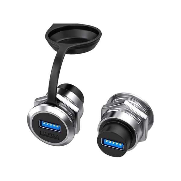 To USB3.0 runde hun-panelmonteringsadaptere kompakte til faste positioner null - RJ45