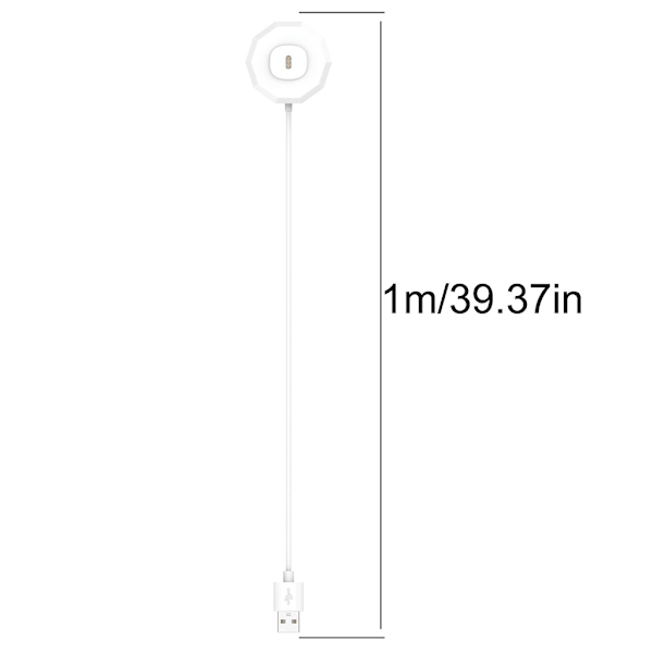 USB 3-Pin Magnetisk Laddningsdocka Bas USB Laddningskabel för Laifen Tandborste White