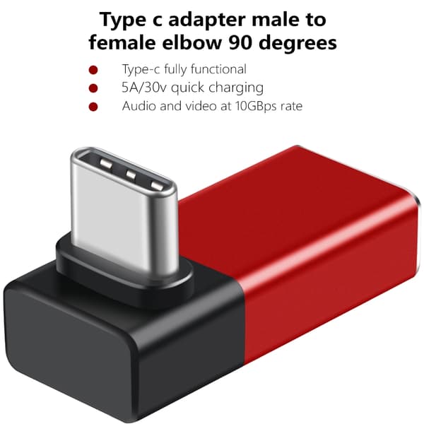 USB 4.0 40Gbps 240W Hurtig USB C Oplader Han til Hun Adaptere til Bærbare Computere Grey
