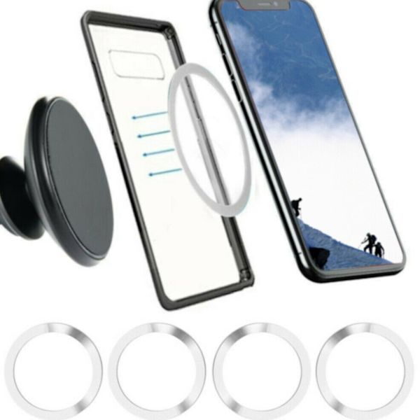 4PCS Professionell bil magnetisk trådlös laddning speciell nano-fri metalljärnring