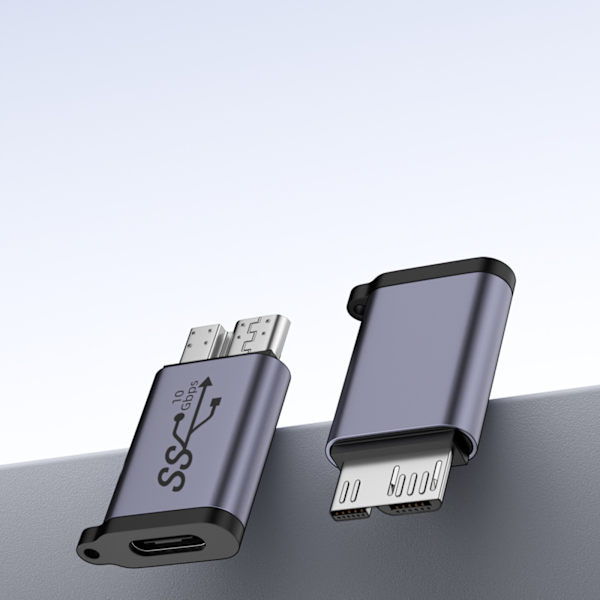 USB C til MicroB Adapter USB 3.0 Type C Hunn til MicroB Hann Konverter 10Gbps null - USB male