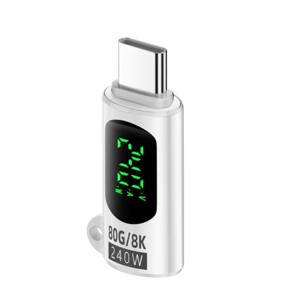 240W USB C-forlenger USB C-adapter for sømløs data- og videotilkobling White
