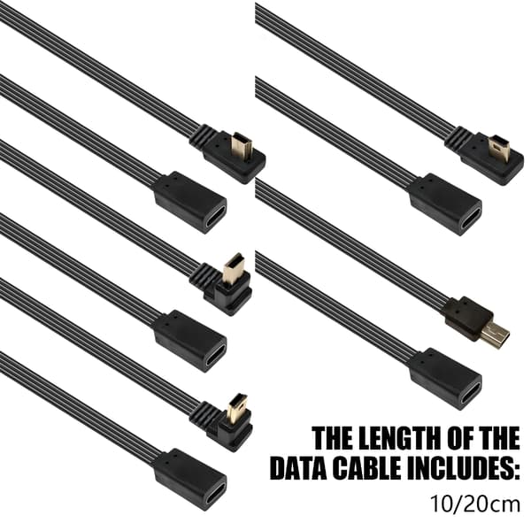 10cm/20cm Lang Type C Hun til Mini USB Han Adapterkabel Data Synkroniseringskabel til Smartphones Tablets og Andre Gadgets 10cm CF to V3DO