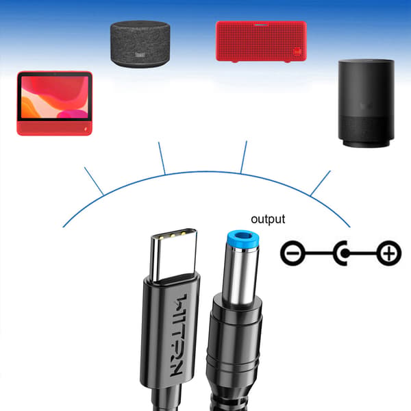 200/300cm USB C PD til 12V 5.5x2.5mm strømkabel til router bærbar LED-lampe printer notebook computer 2m 9V