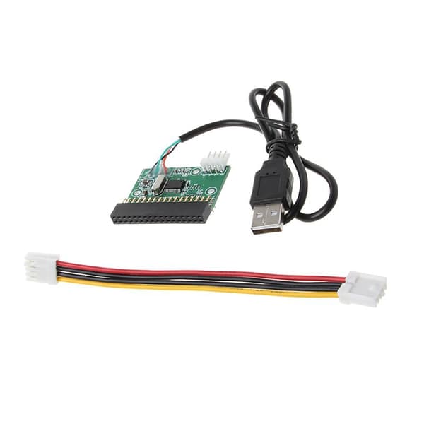 USB-kompatibel diskettedrevadapter med 34P-stik og kabel til adgang til data fra gamle systemer