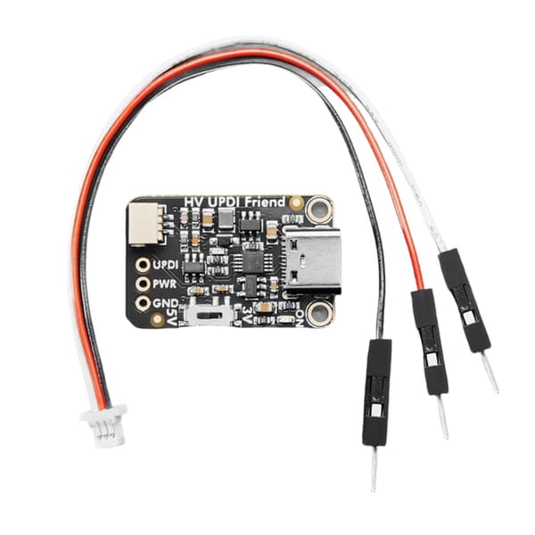 Liten UPDI USB-programmeringsverktøy inkluderer kort ledning for kretsutvikling