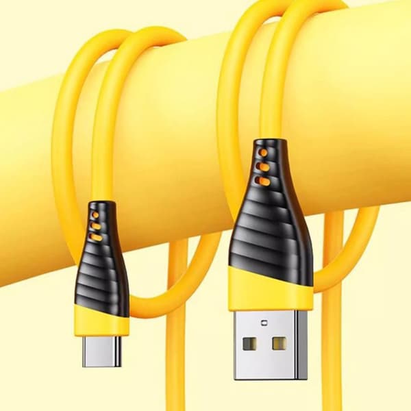 Flexibel 120W USB C Laddningskabel Ger Snabb 6A Strömförsörjning 480Mbps Data 0.3m