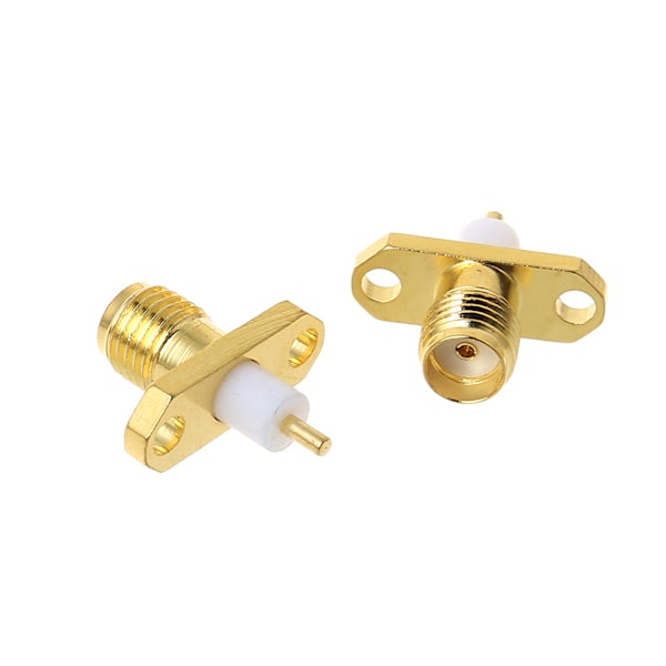 10 st SMA Honkontakt 2-håls Fläns PTFE Lödpanelmonterad Adapter RF-kontakter Str