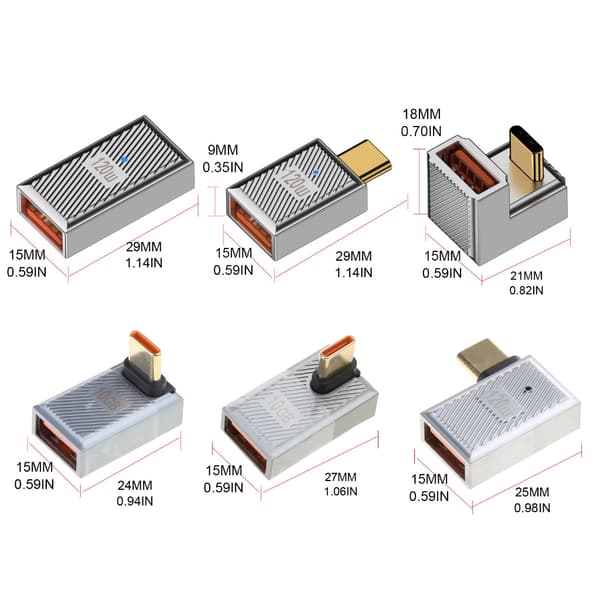 USB till USB C Adapter 10Gbps USB C Hona till USB 3.0 Hane Adapter USB C till USB null - Straight head