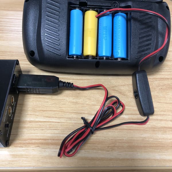 6V 4 AA Dummy Batteri USB Strømforsyningskabel med Afbryder Erstat 4 AA Batterier 2m