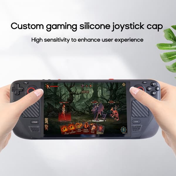 Silikon Joystick-hette Øretelefon Støvplugger Støvtett sett for Steam Deck Host White