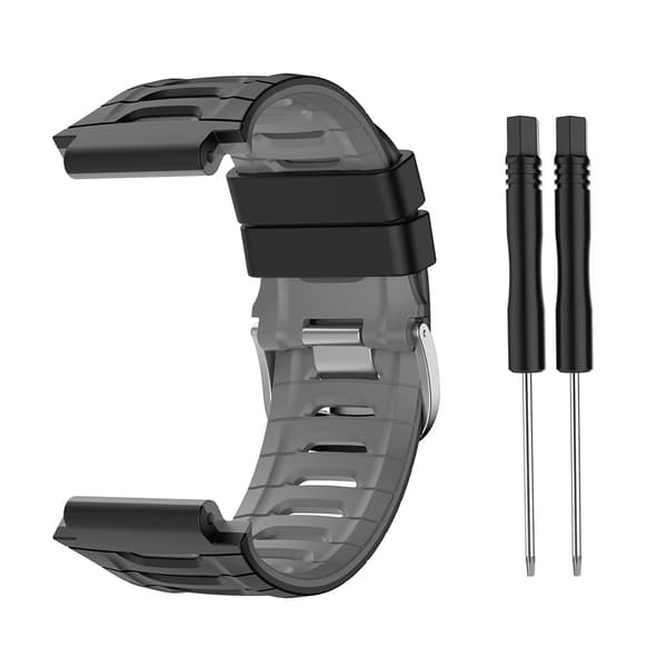 Silikonebånd Quick Release Rem til Garmin-Forerunner 920XT Smartwatch Armbånd Black blue