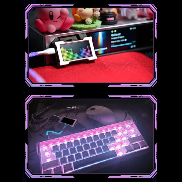 Hurtig USB2.0 Gaming Hub med 5 porte og tilpasseligt displaytilbehør Black