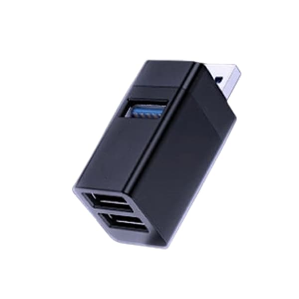 USB3.0 Hub USB2.0 Splitter Hurtig Hastighed Dataoverførsel 3 Port USB til Bærbar Black