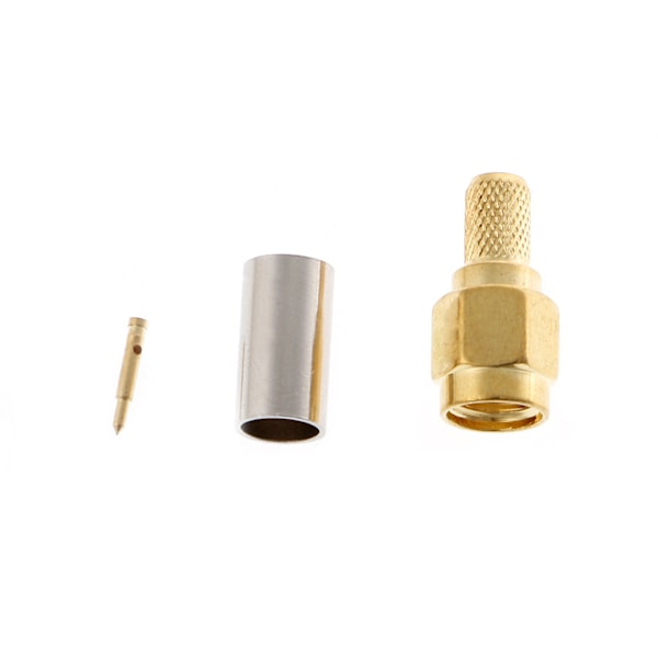 5 st SMA Hanplugg RF Koaxialkontakt Crimp för RG58 RG142 RG400 LMR195 RG223