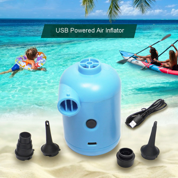 Bärbar USB laddning Mini Elektrisk luftpump för luftmadrass Båtsoffa Car Camp