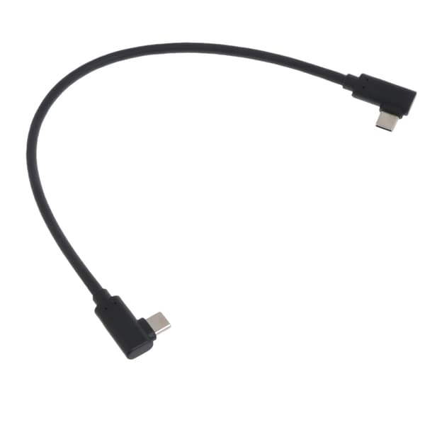 USB C til USB C-kabel 60W, USB C-opladerkabel hurtigopladning retvinklet 10 Gbps datakabel til smartphone bærbar computer