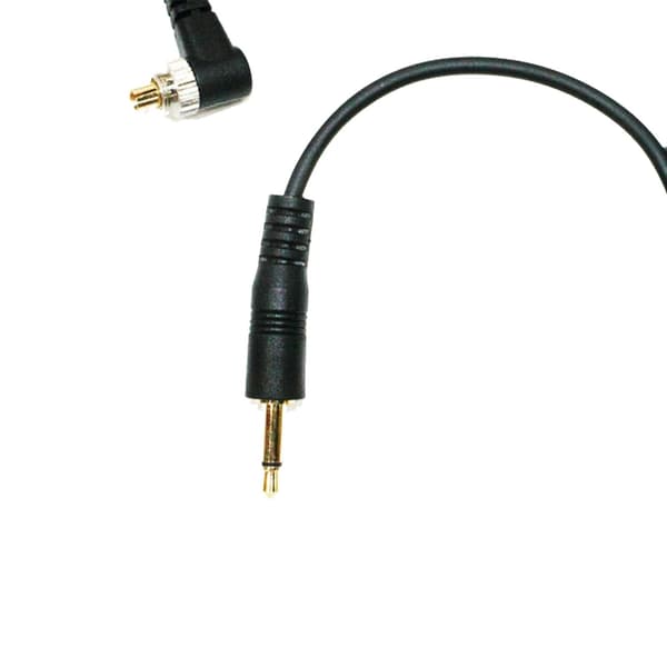 Justerbar PC til 3,5 mm han Flash Sync Ledning Kabel Han 90 Grader til Lige Hoved