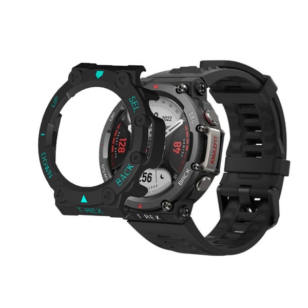PC Skyddsfodral för T-rex 2 Smartwatch Skyddsram Stötfångare för T Rex 2 Black