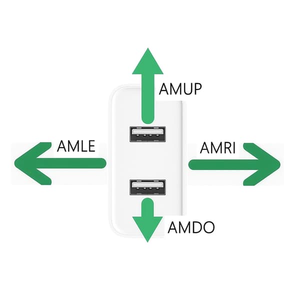 Fladt TPE USB 2.0 til Type C data-synkroniseringskabel med 90 graders vinklet stik 1m - AMLE CMST
