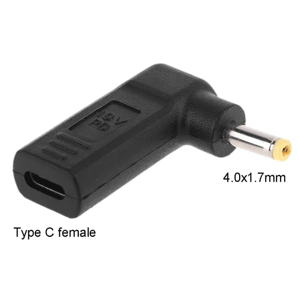 Universal Type C til for DC 4.0x1.7mm Strømpluggkontakt Ladeadapter for P