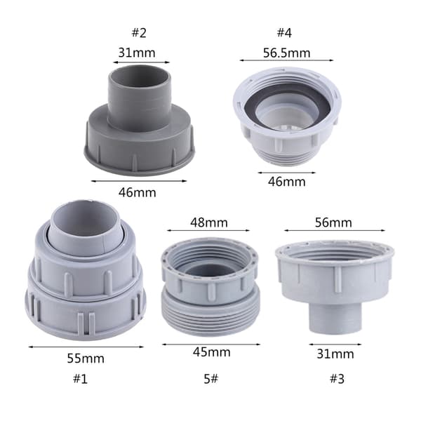 Professionel Køkken Silke Vask Adapter Reducer Afløbsrør Samling Fitting Gevind Slange Connector Tilbehør B