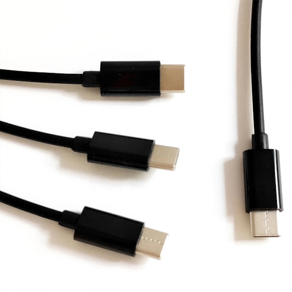 3 i 1 USB Typ C Kabel För Mobiltelefontillbehör Laddning USB C Kabel White