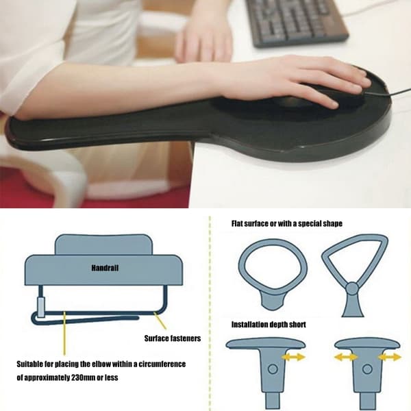 Musematte Armlene For Kontorstol Bord Museplattform Ergonomisk Musebrett null - Special for chairs