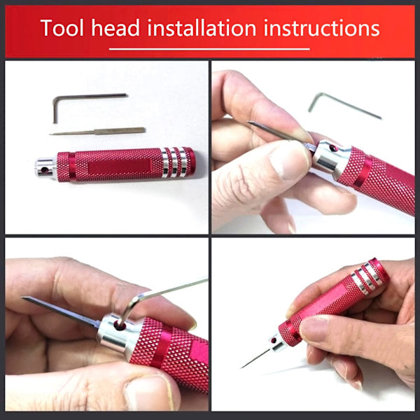 Modellmejsel med 0,1/0,2/0,4/0,6/0,8/1,0/2,0 mm ResinCarved Scriber-linje Modelleringsskrivare Handverktyg