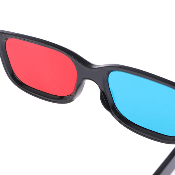 Röda Blå Cyan Anaglyf 3D-glasögon Filmglasögon med Polariserande Linser Upplev 3D Visuell Effekt för Vuxna Barn