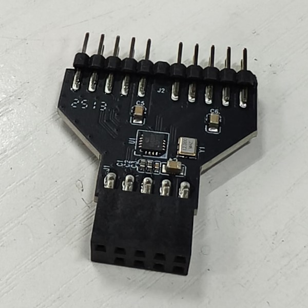 Desktop 9-bens USB2.0 HUB-stik Bundkort USB 9-bens splitter til computer