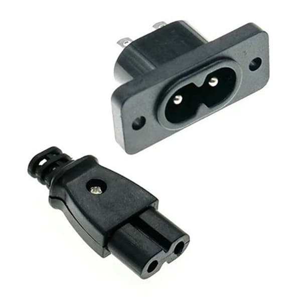 Brugervenlig C8 panelmonteret stikadapter sikrer nem strømdrift og sikkerhedsstikforbindelser udskiftning 8 digit small plug