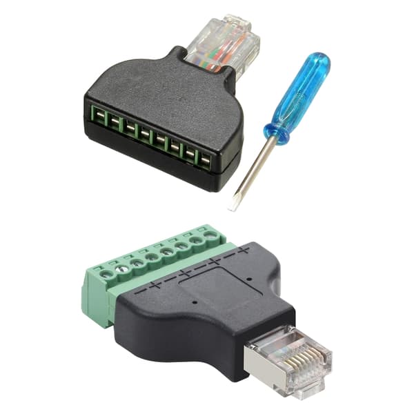 Nem installation RJ45 til 8-bens terminalstik med sikkert skruelåsdesign til datatransmission null - B