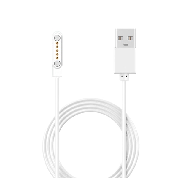 Stark Magnetisk Sugkraft Strömadapter Laddningskabel Lämplig för USB 2.0 Hane till 5 Pin Klocka Bärbar Snabbladdningskabel White