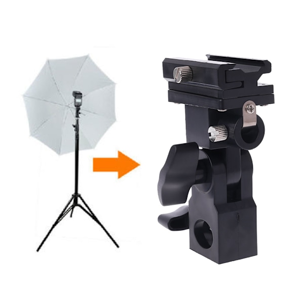 Fotoblixt Adapter Hot Shoe Svängbar Fäste Ljusstativfäste B Paraplyhållare