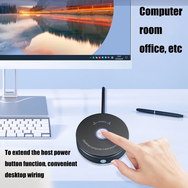 Stasjonær Datamaskin Strømbrytere Strømforsyning Kontroll Adapter Kabel Ekstern PC Strømknapp Stasjonær Datamaskin Hovedkort Silver