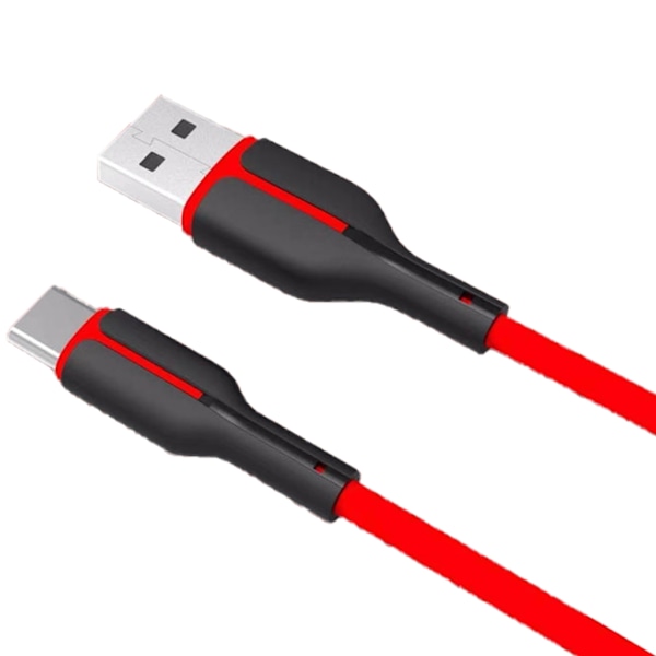 Typ C Laddningskabel Snabb USB C Hane till Hane Förlängningssladd för Telefoner Red - TYPEC1m