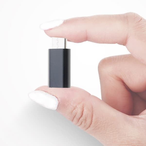 4-pakning USB-C-adapter for høyhastighetslading og datasynkronisering Black