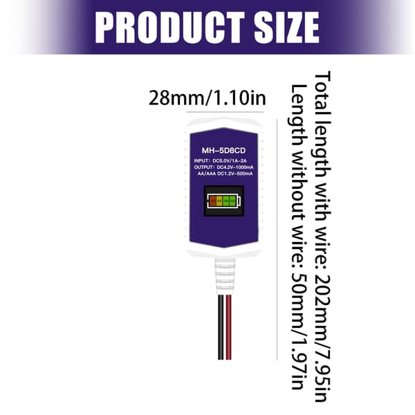 Intelligent digital skjermlading for 18650-batterier med magnetisk design