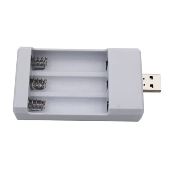 Universal USB-utgångs Batteriladdare 3-slotsadapter för AA AAA Batterier