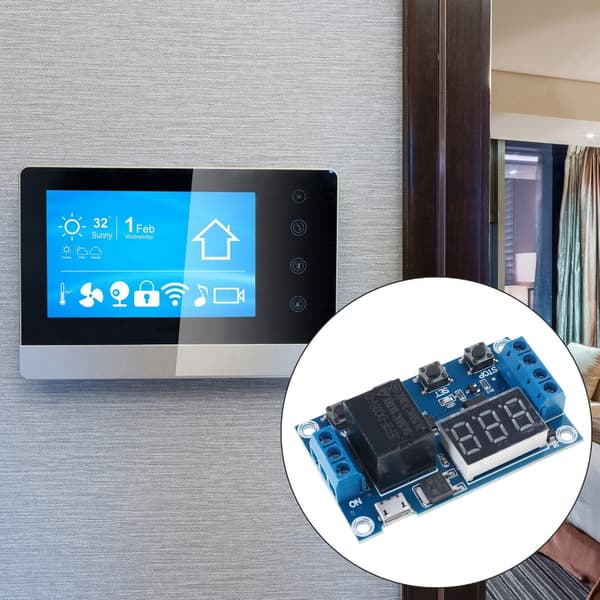 Programmerbara fördröjningsrelämoduler Justerbara cykeltimers Brytare med LED-display för smartaste hemautomation 1pc